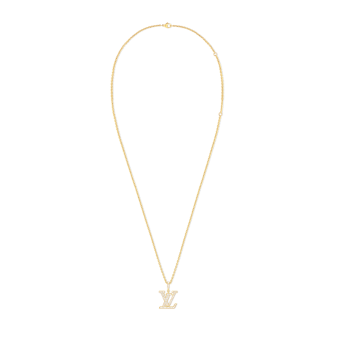Categories Necklaces and Pendants LV Medium Pendant, Yellow Gold And Diamonds | Louis Vuitton ® (Product zoom)