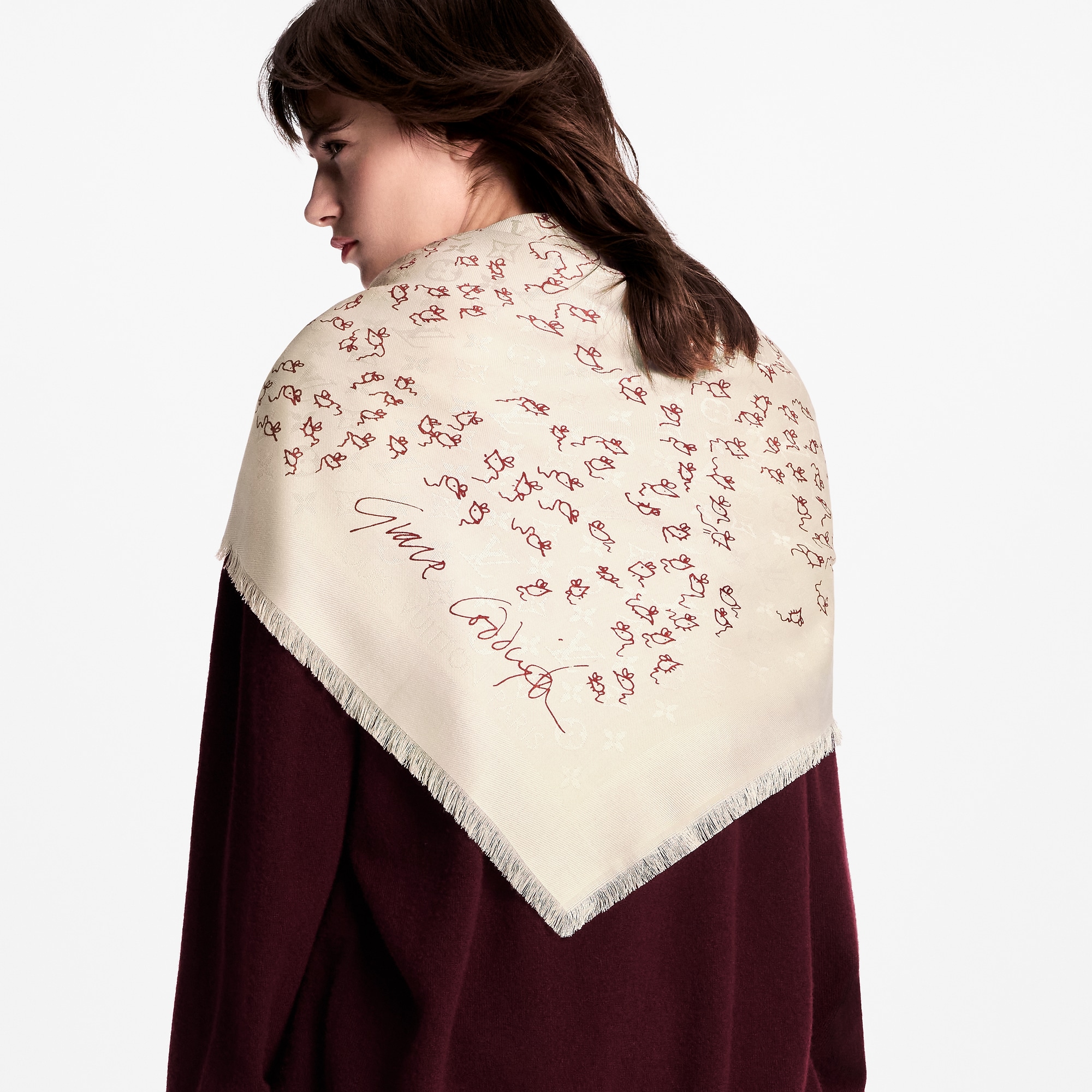 LV Mice Monogram Classique Shawl