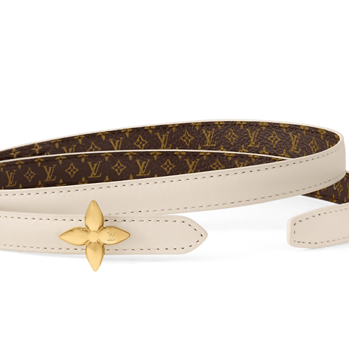 Accessories Belts LV Mini Flowergram 15mm Reversible Belt | Louis Vuitton ® (Product zoom)