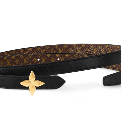 Accessories Belts LV Mini Flowergram 15mm Reversible Belt | Louis Vuitton ® (Product zoom)