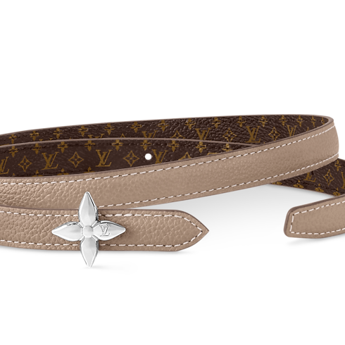 Accessories Belts LV Mini Flowergram 15mm Reversible Belt | Louis Vuitton ® (Product zoom)