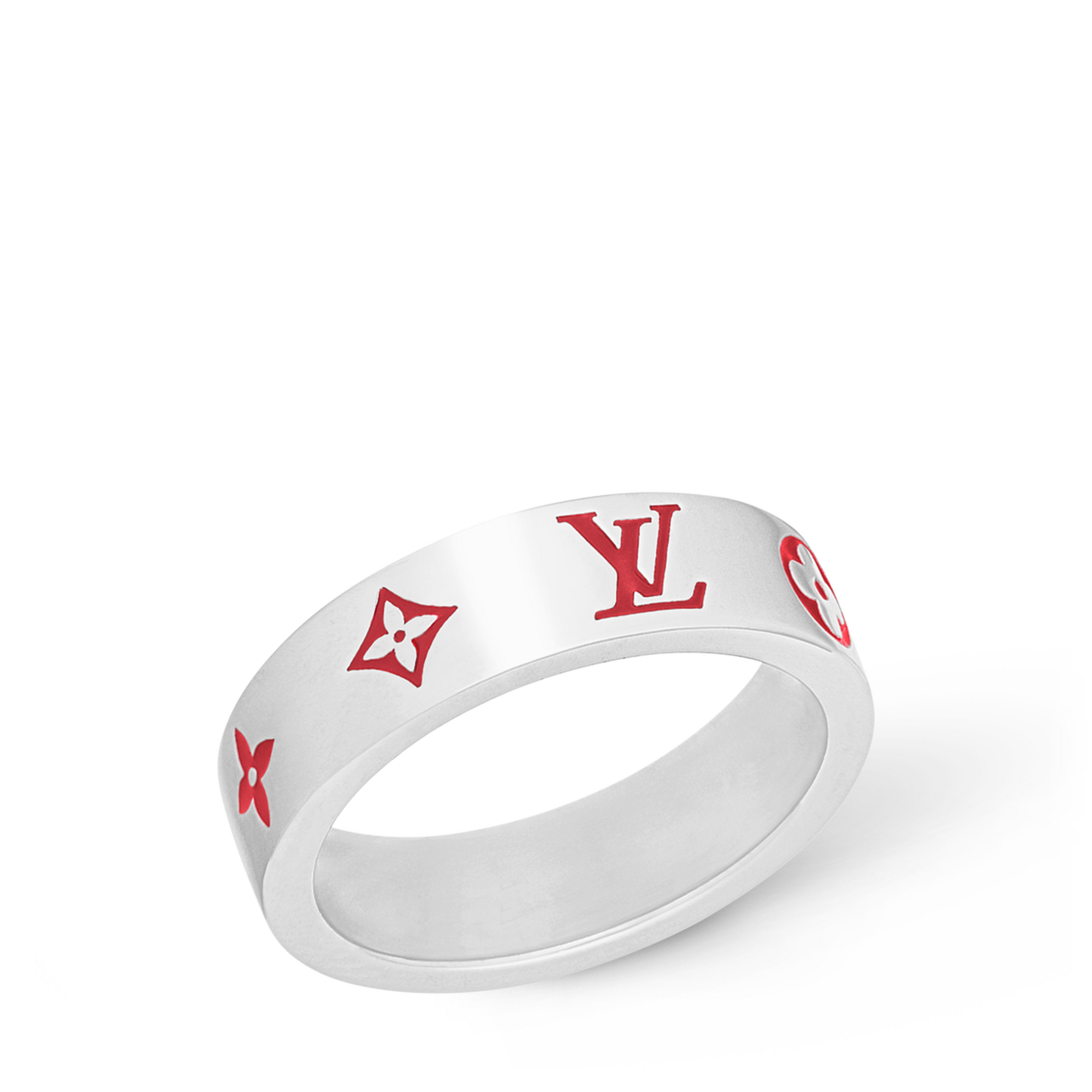 S00 Fashion Jewelry Rings LV Mosaic Thin Ring | Louis Vuitton ® (Product zoom)