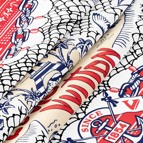 S00 Accessories Silk Squares and Bandeaus LV Ocean Treasure Map Square 70 | Louis Vuitton ® (Product zoom)