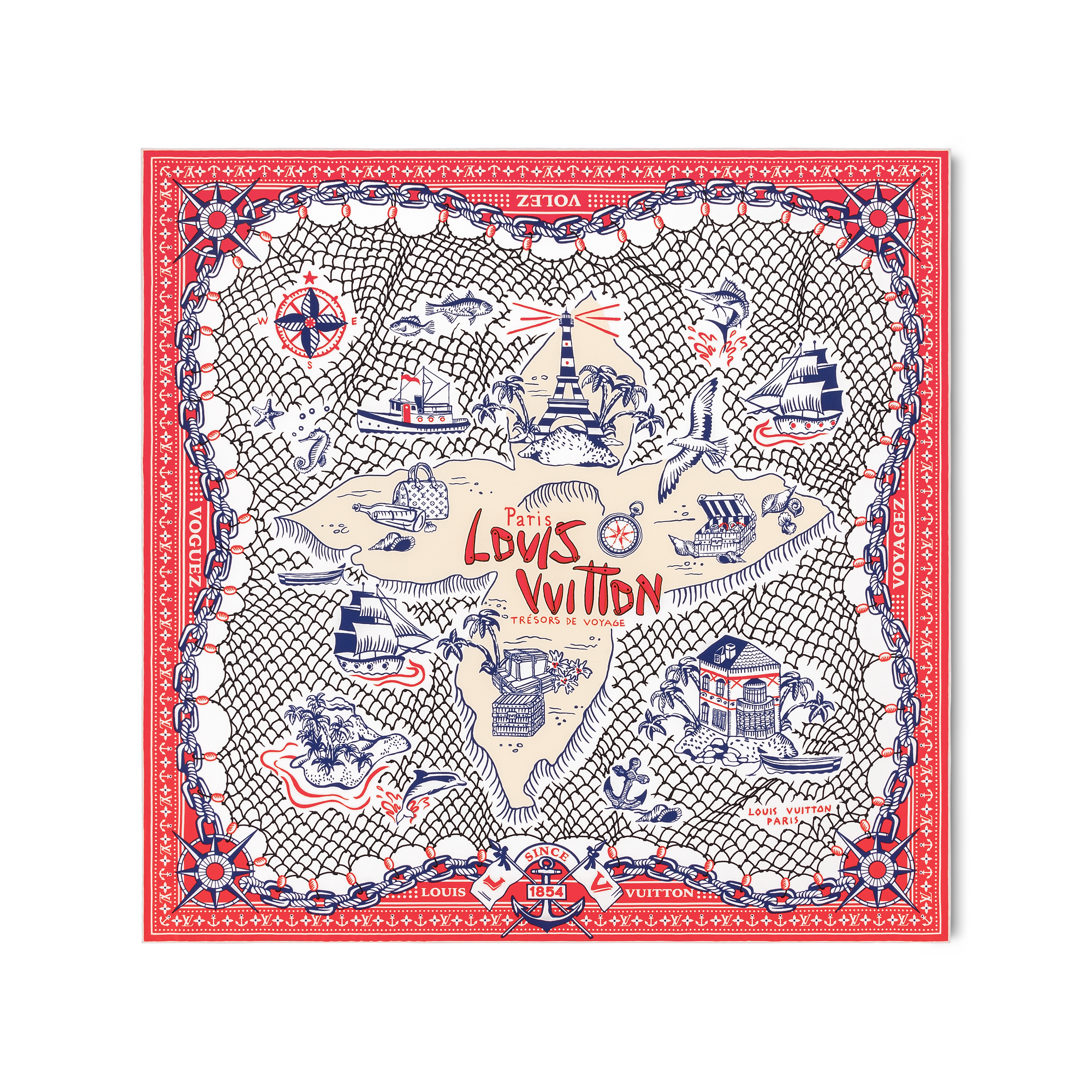 LV Ocean Treasure Map Square 70