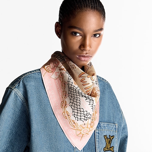 S00 Accessories Silk Squares and Bandeaus LV Ocean Treasure Map Square 70 | Louis Vuitton ® (Product zoom)