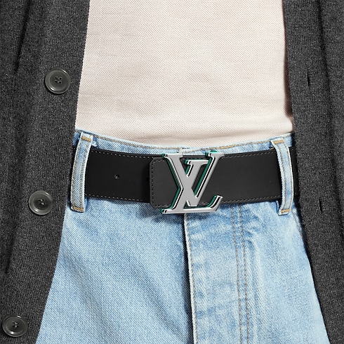 Accessories Belts LV Optic Damier Graphite 40mm Reversible Belt | Louis Vuitton ® (Product zoom)