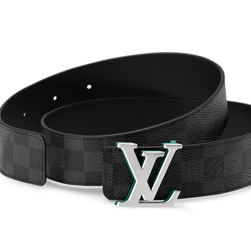 Accessories Belts LV Optic Damier Graphite 40mm Reversible Belt | Louis Vuitton ® (Product zoom)