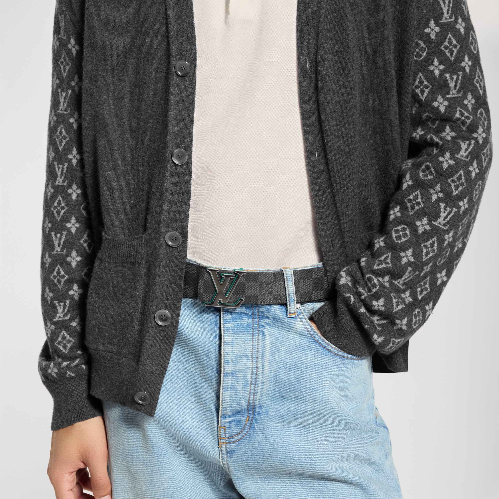  Accessories Belts LV Optic Damier Graphite 40mm Reversible Belt | Louis Vuitton ® (Product zoom)