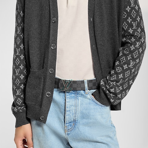 Accessories Belts LV Optic Damier Graphite 40mm Reversible Belt | Louis Vuitton ® (Product zoom)