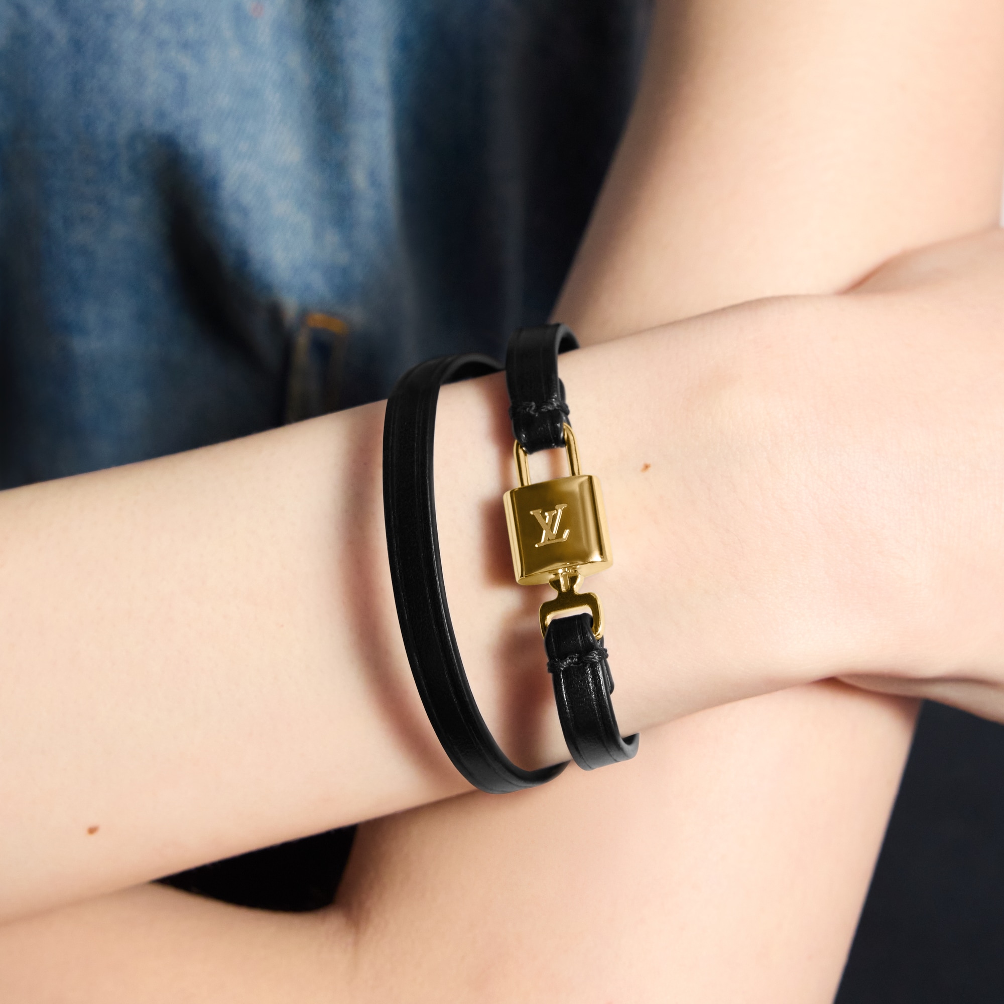 Other Leathers Fashion Jewelry Bracelets LV Padlock Double Tour | Louis Vuitton ® (Product zoom)