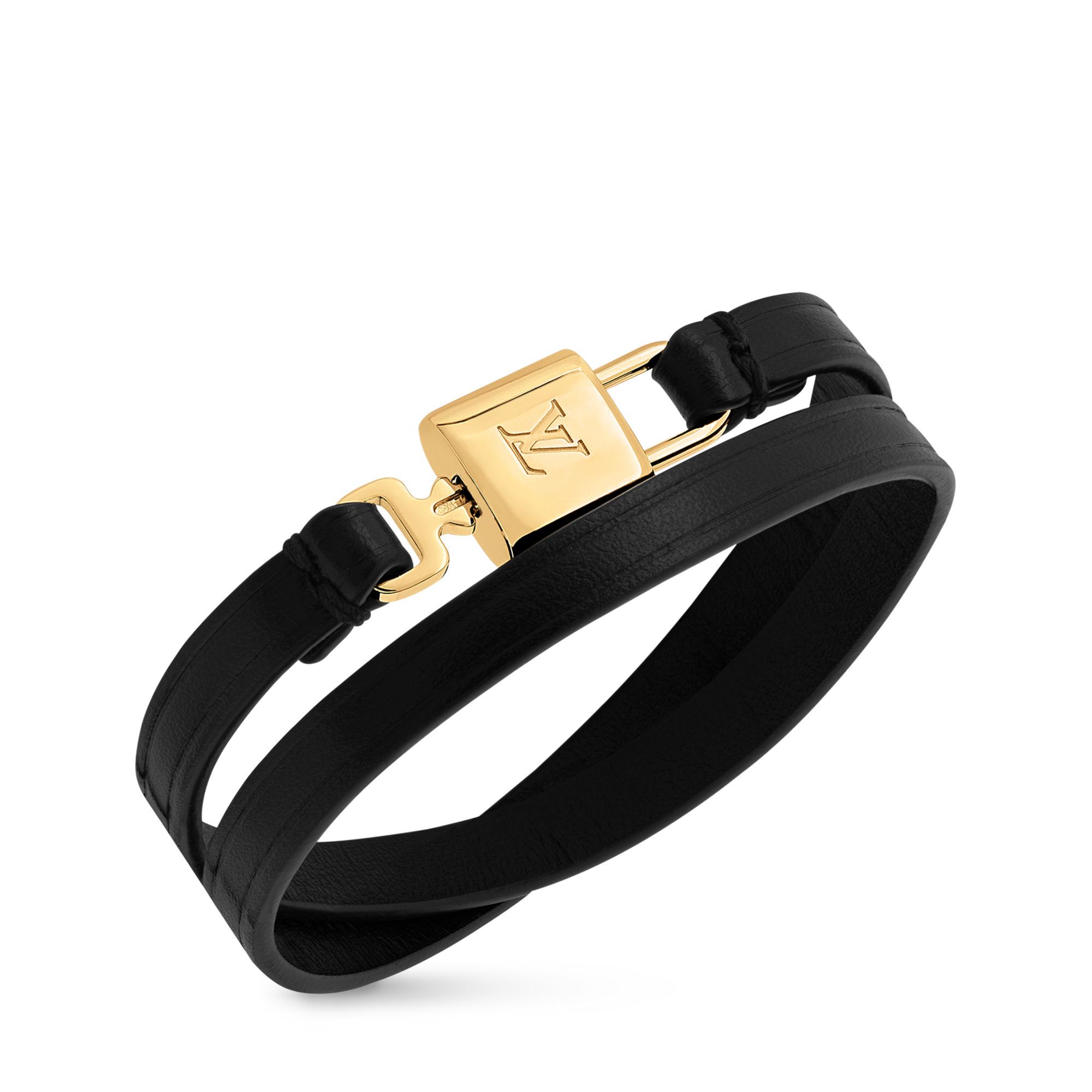 Other Leathers Fashion Jewelry Bracelets LV Padlock Double Tour | Louis Vuitton ® (Product zoom)
