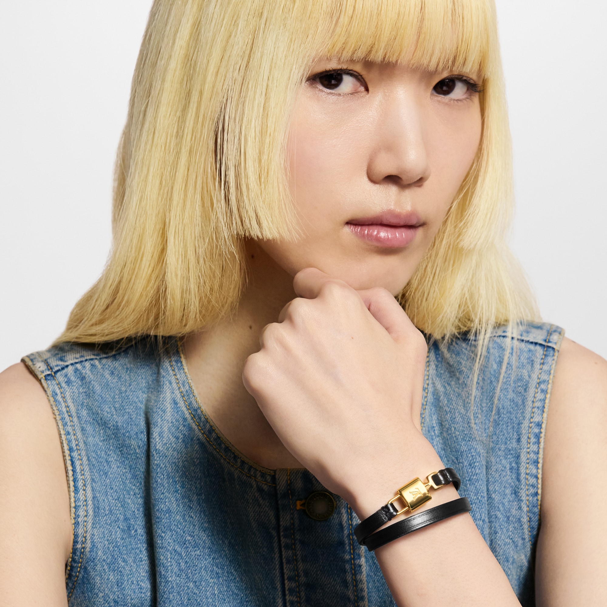 Other Leathers Fashion Jewelry Bracelets LV Padlock Double Tour | Louis Vuitton ® (Product zoom)