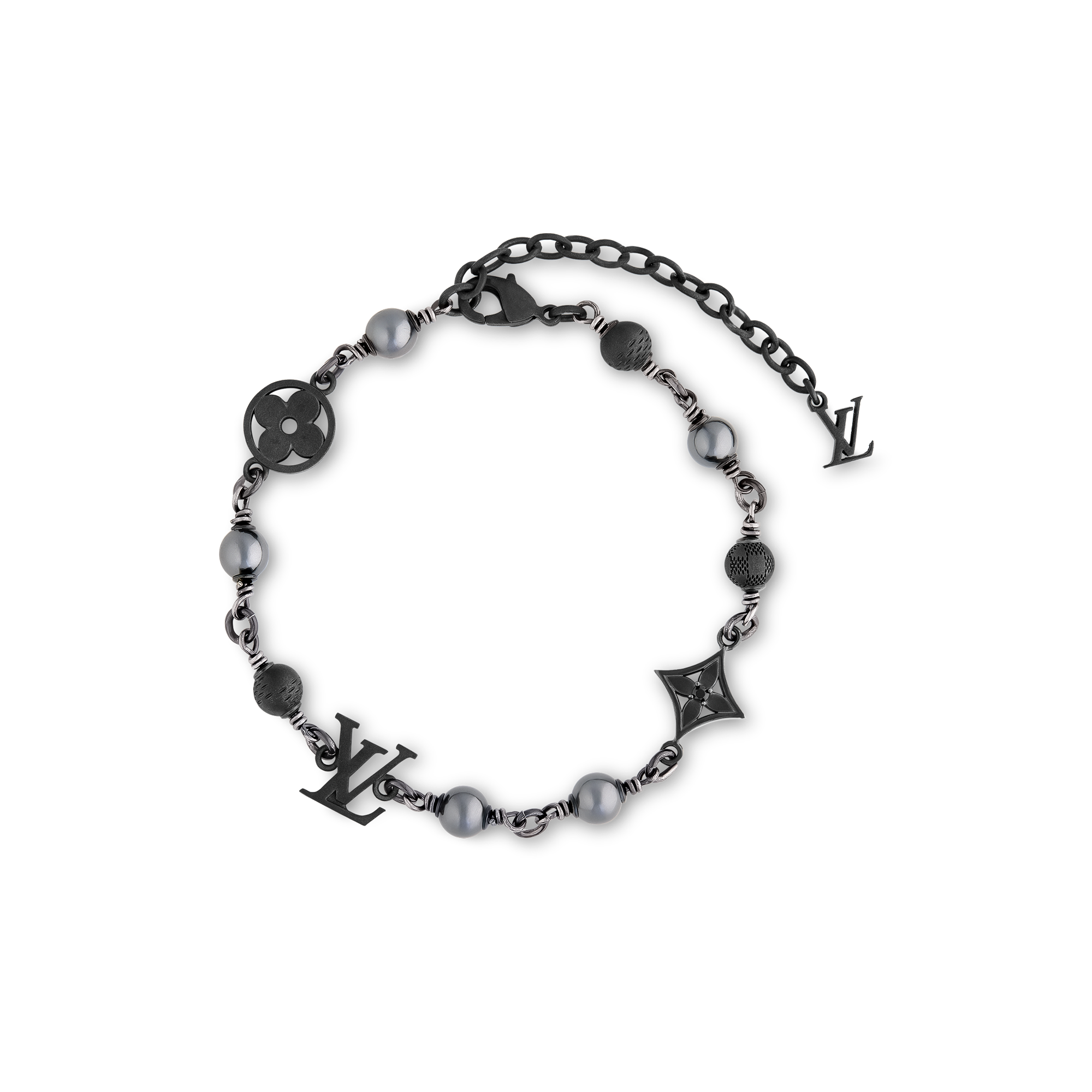 louis vuitton black bracelet mens