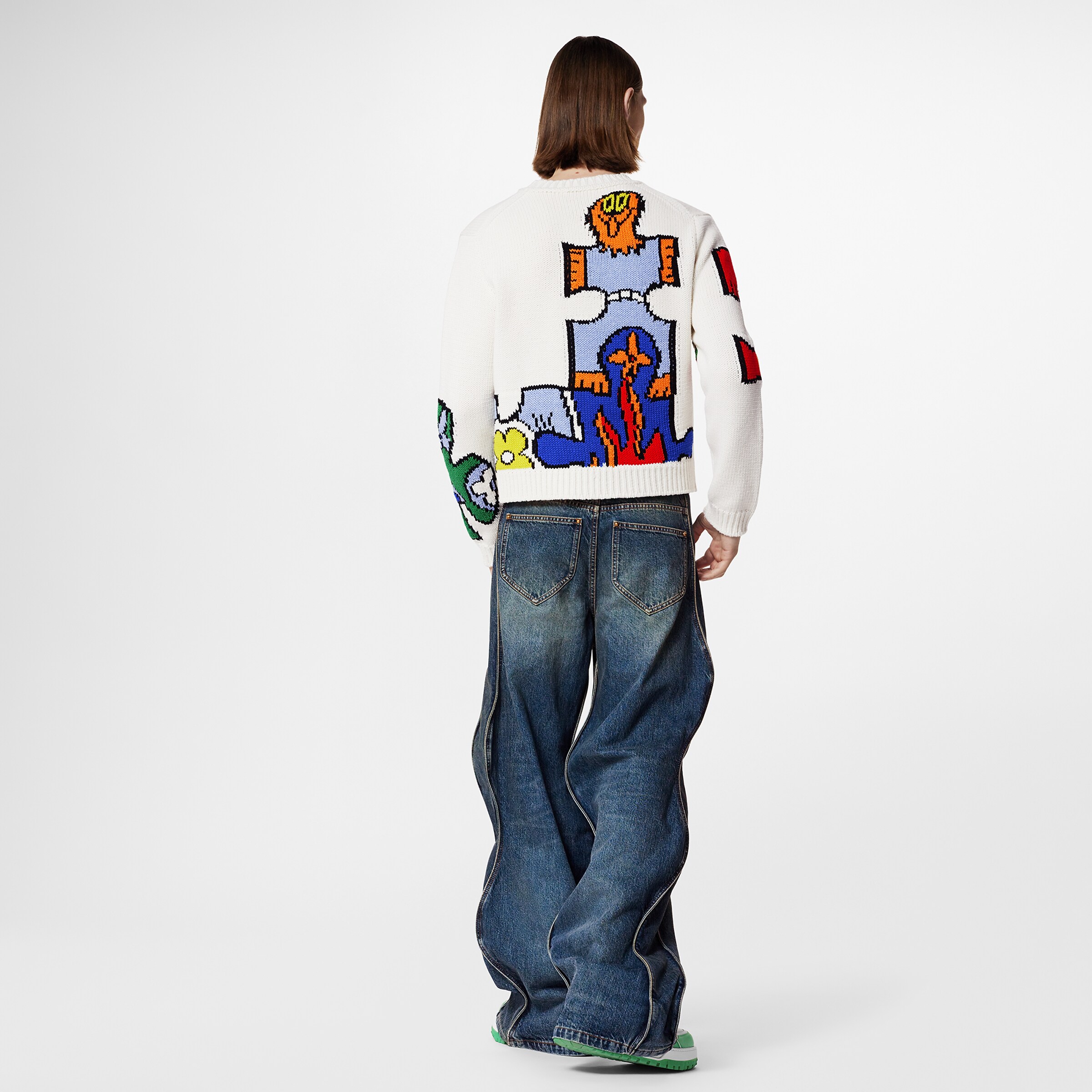 LV Puzzle Jacquard Crewneck Men Ready to Wear LOUIS VUITTON