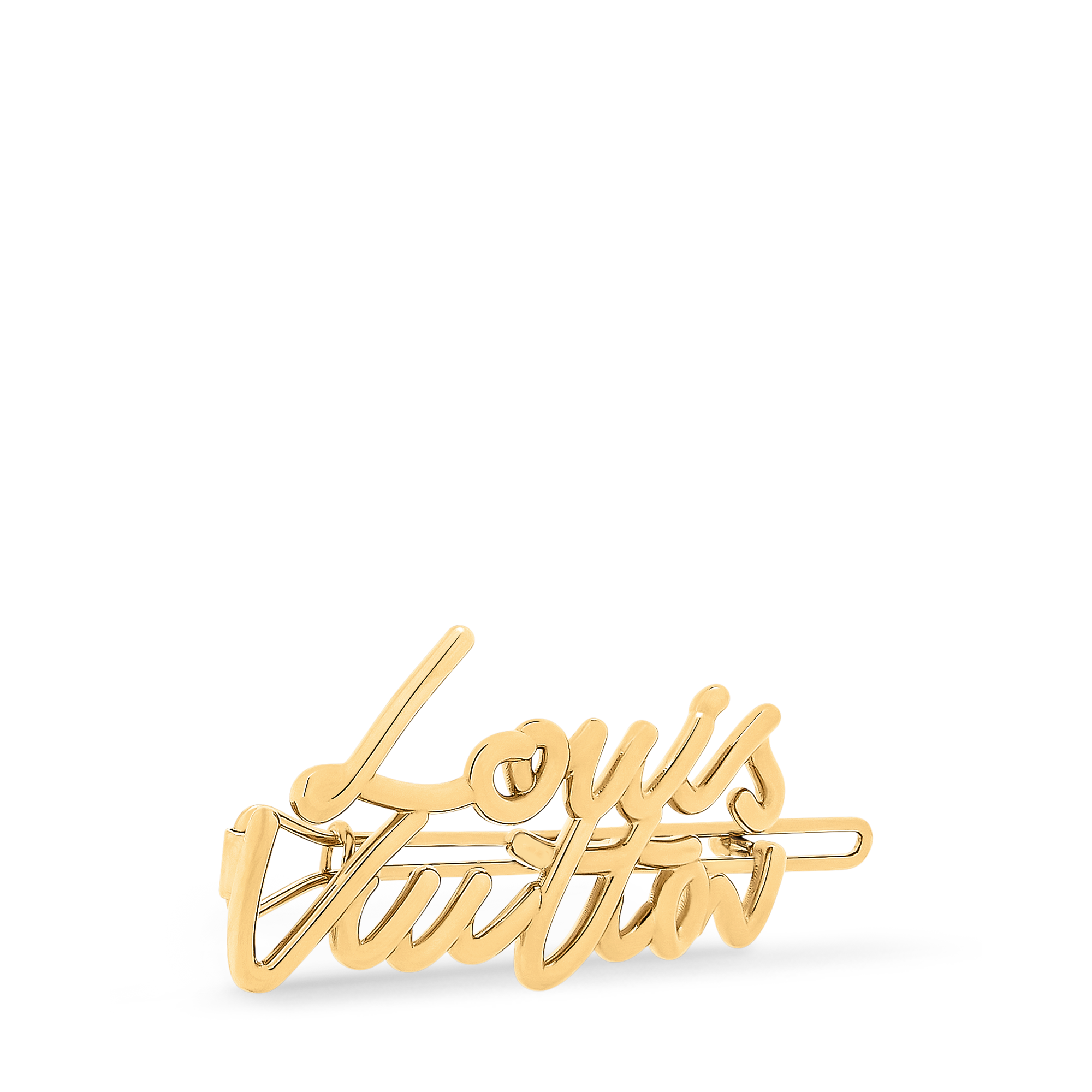 LV Script Barrette