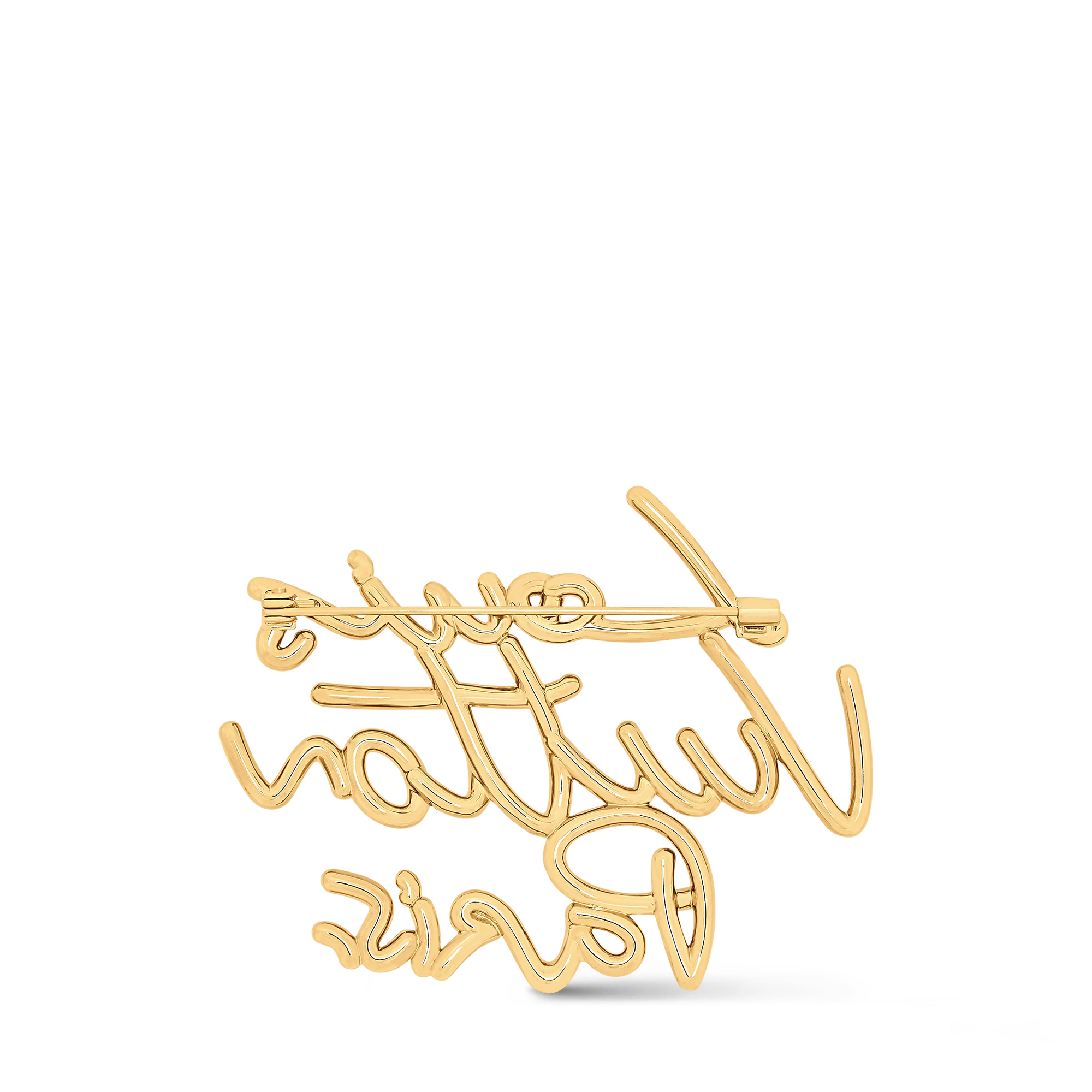 LV Script Brooch