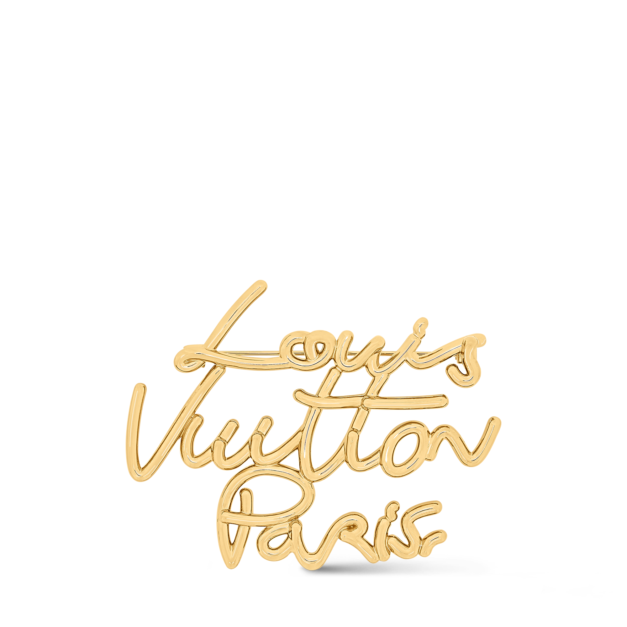 LV Script Brooch