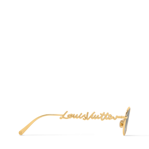 S00 Accessories Eyewear LV Script Metal Round Sunglasses | Louis Vuitton ® (Product zoom)