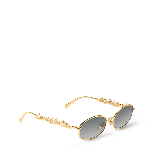 S00 Accessories Eyewear LV Script Metal Round Sunglasses | Louis Vuitton ® (Product zoom)