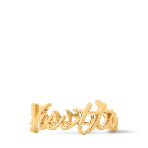 S00 Fashion Jewelry Rings LV Script Ring | Louis Vuitton ® (Product zoom)