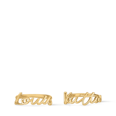 S00 Fashion Jewelry Rings LV Script Ring Set | Louis Vuitton ® (Product zoom)