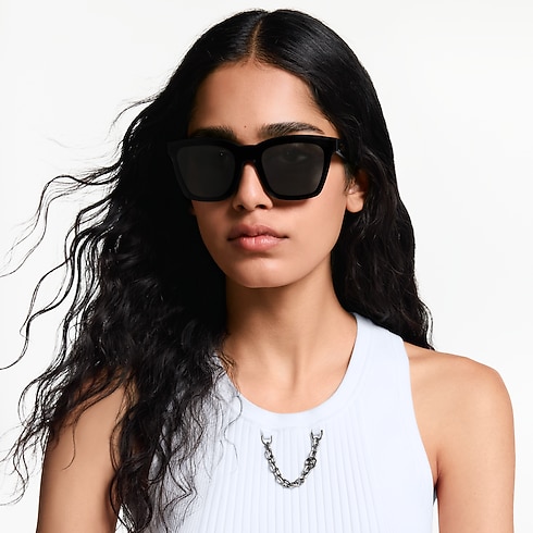 S00 Accessories Sunglasses LV Script Square Sunglasses | Louis Vuitton ® (Product zoom)