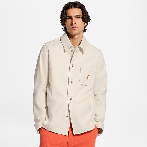 LV Signature Cotton-Silk Overshirt Cropped View