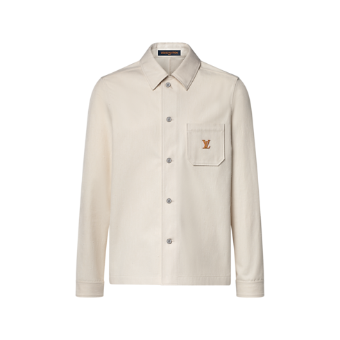 LV Signature Cotton-Silk Overshirt Front View