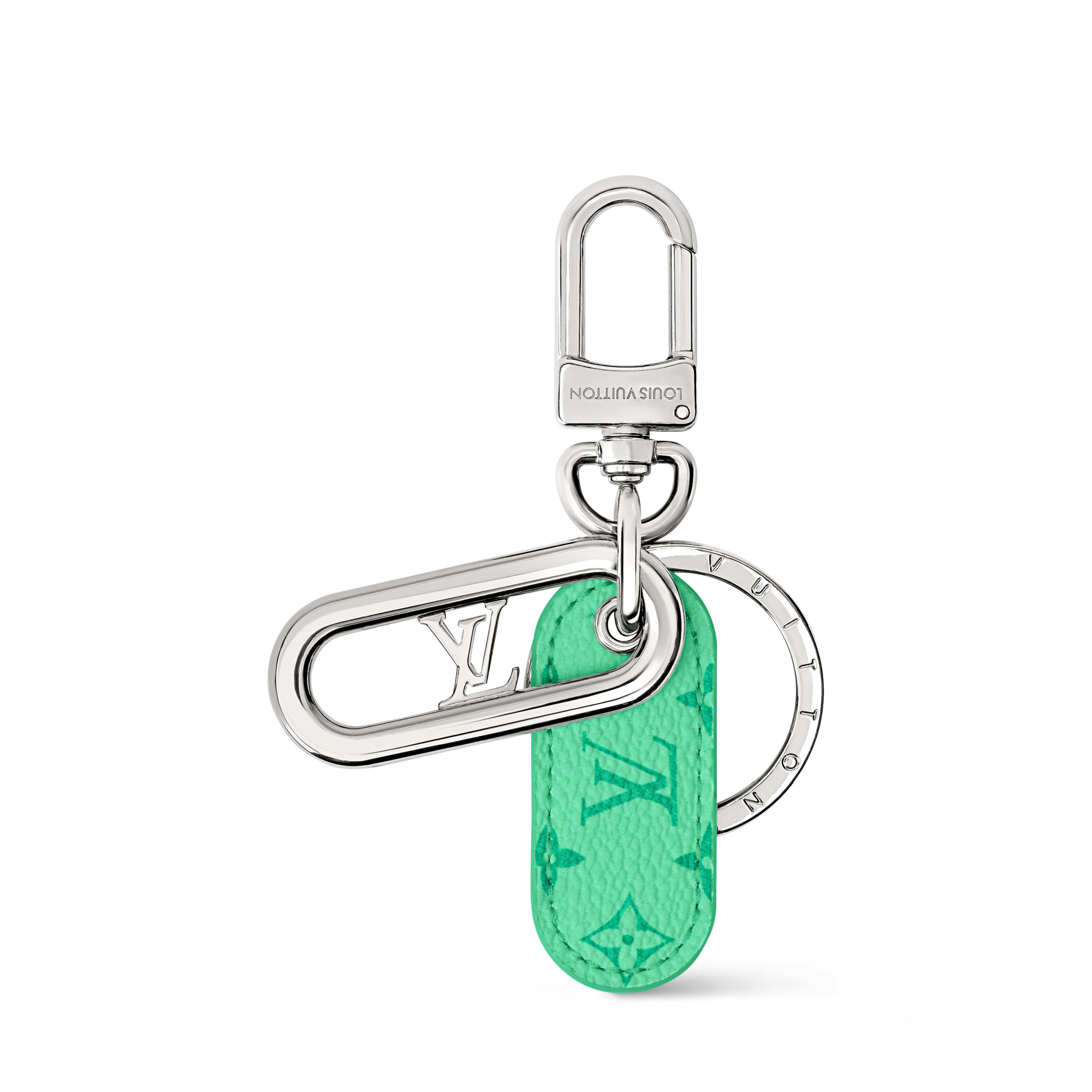 LOUIS VUITTON シルバー キーホルダー LV Signature Key Holder S00 