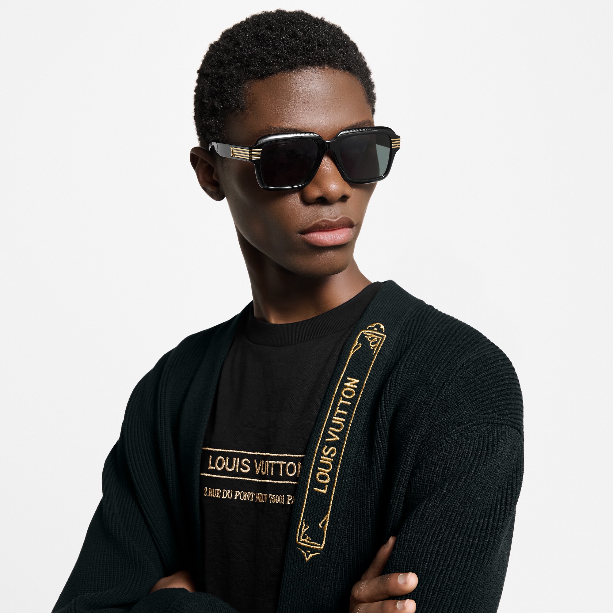 LV Slide Large Square Round Sunglasses