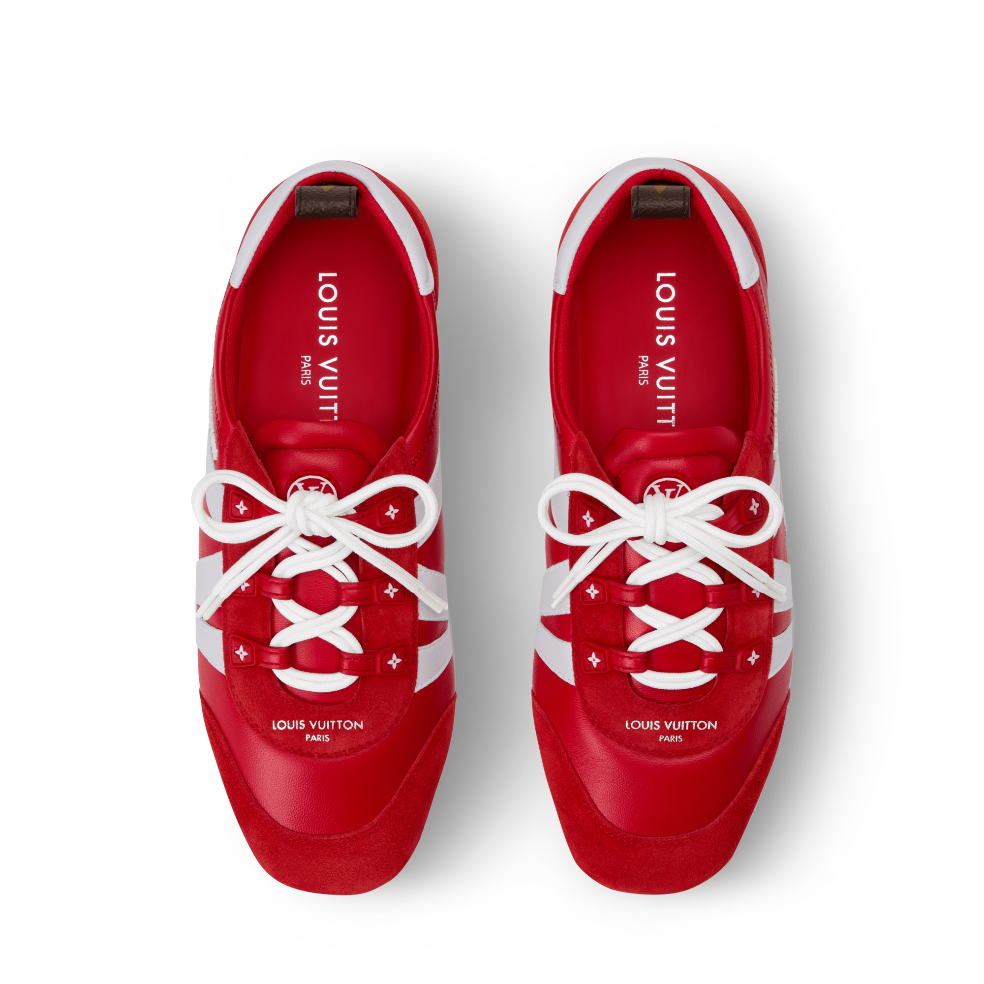 Brand new, US size 7 1/2 Louis Vuitton red sneakers. Dust bag included. Louis Vuitton Red Leather Trainer Sneakers Size 8 UK main image 3