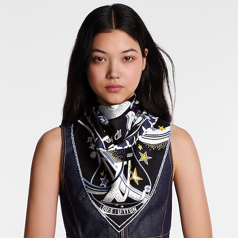 S00 Accessories Silk Squares and Bandeaus LV Star Sign Square 90 | Louis Vuitton ® (Product zoom)
