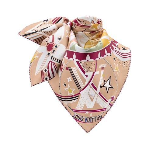 S00 Accessories Silk Squares and Bandeaus LV Star Sign Square 90 | Louis Vuitton ® (Product zoom)