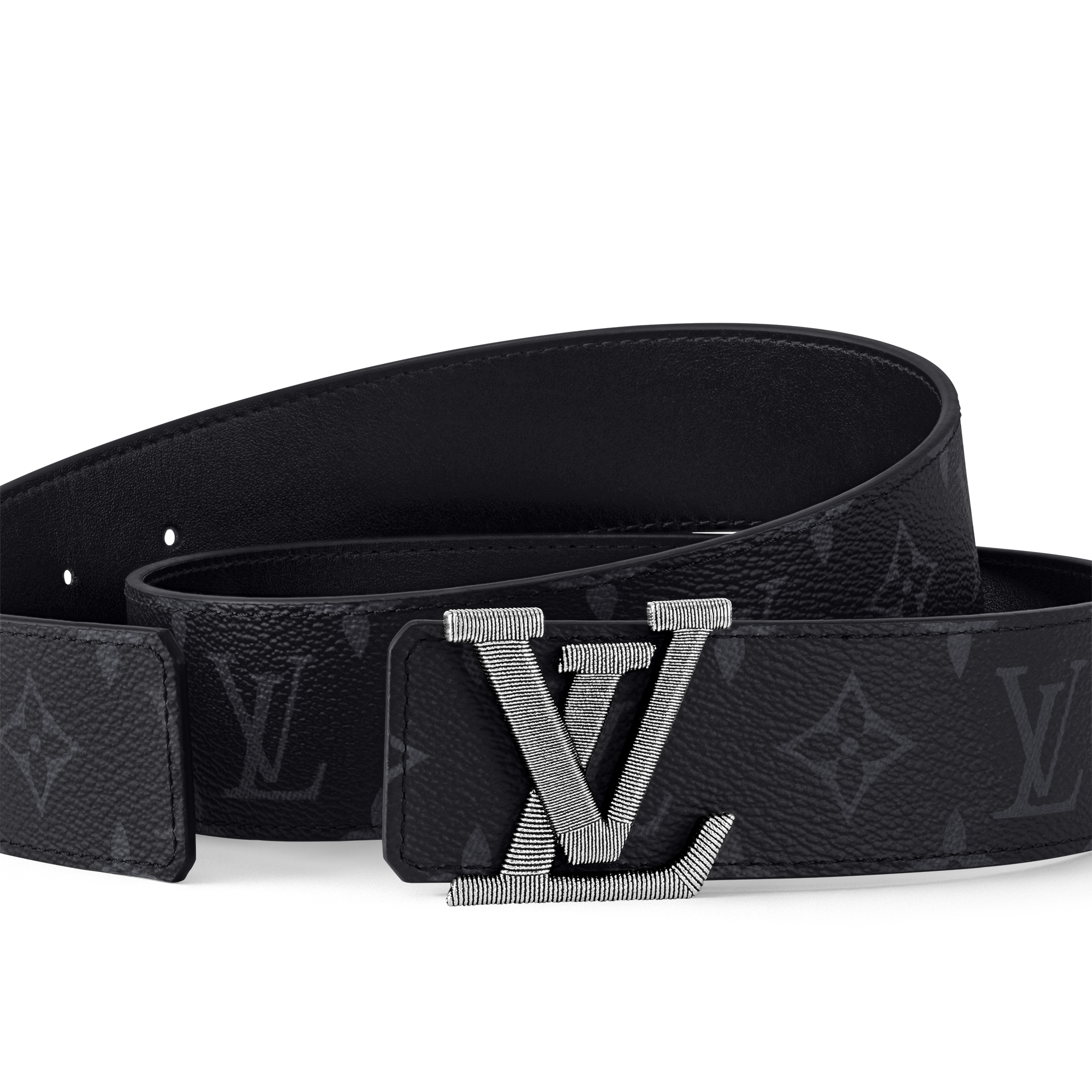 Monogram Eclipse Canvas Accessories Belts LV Stitch 40mm Reversible Belt | Louis Vuitton ® (Product zoom)