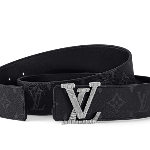 Monogram Eclipse Canvas Accessories Belts LV Stitch 40mm Reversible Belt | Louis Vuitton ® (Product zoom)
