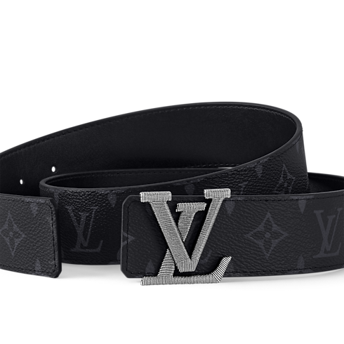 Monogram Eclipse Canvas Accessories Belts LV Stitch 40mm Reversible Belt | Louis Vuitton ® (Product zoom)
