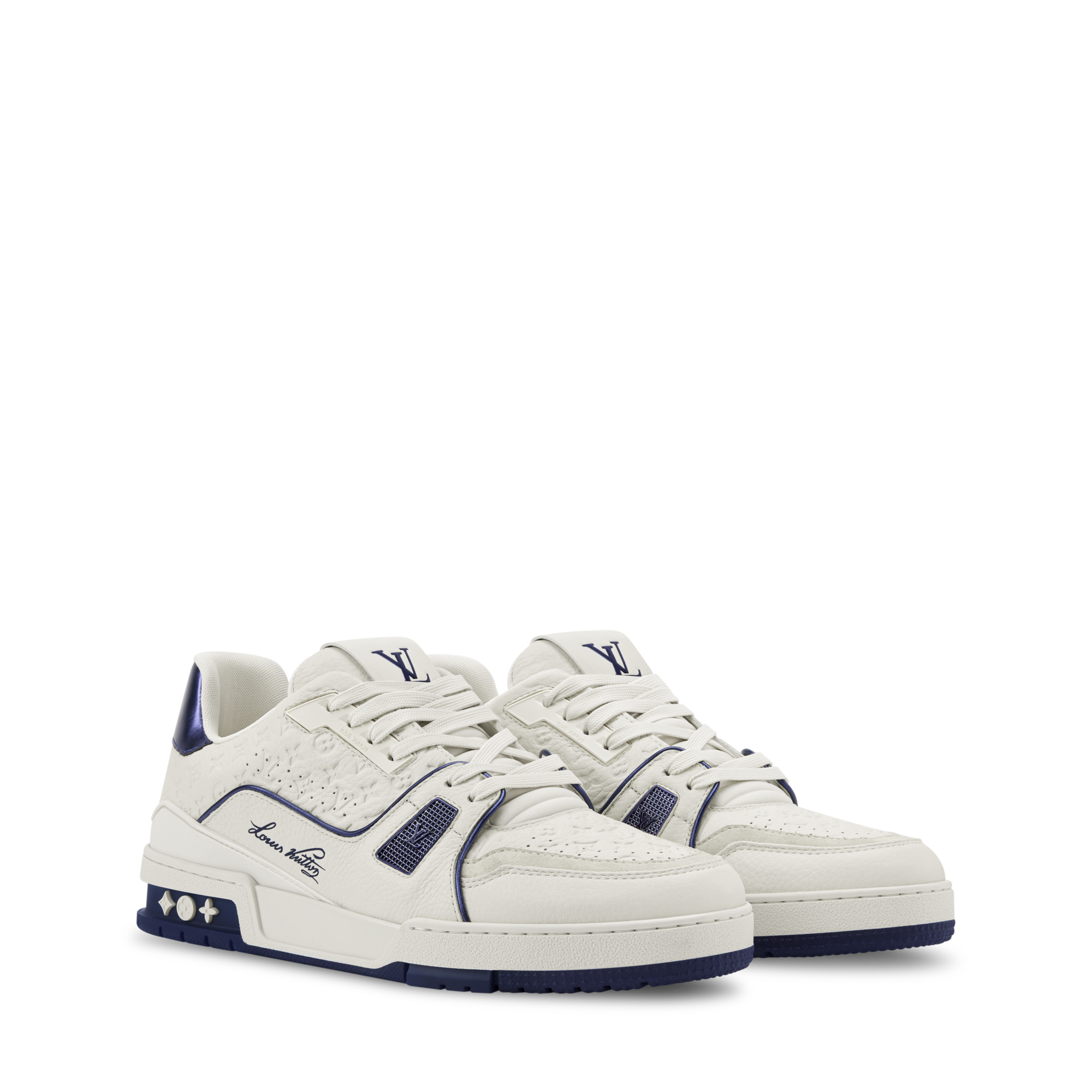 Louis Vuitton White Athletic Trainers Louis Vuitton Trainer White Signature Men main image 4