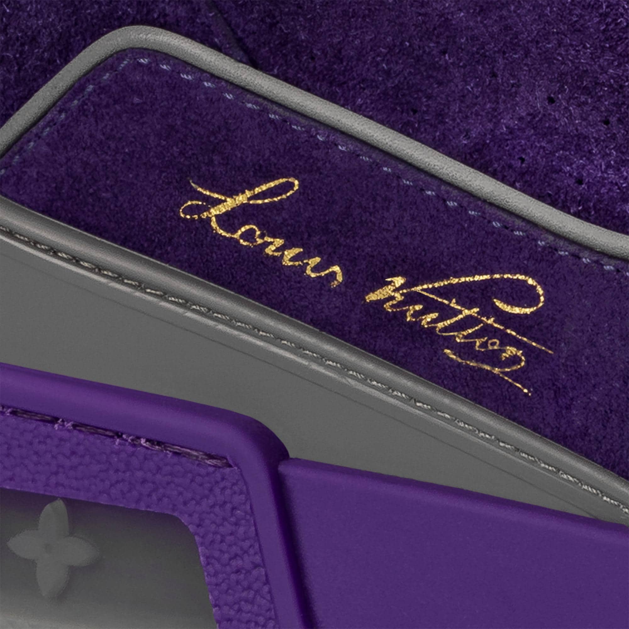 lv trainer sneaker purple