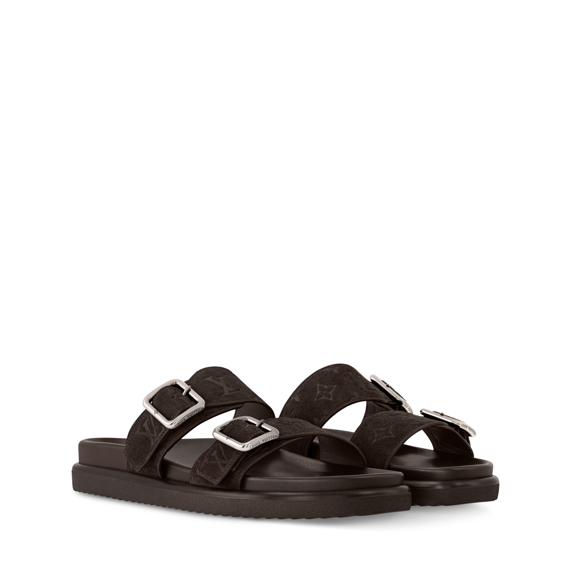 Men LV slides chocolate size 9B worn louis vuitton flip flops products for sale | eBay main image 2