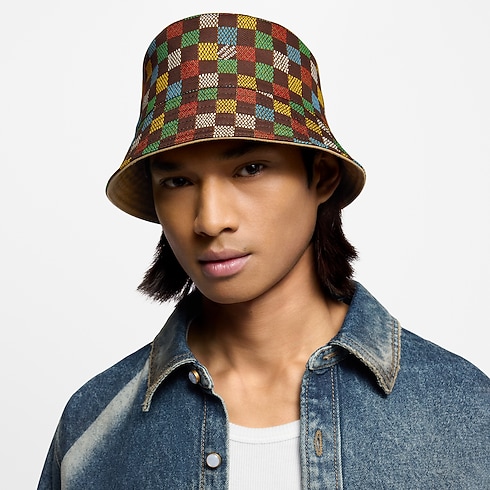 S00 Accessories Hats, Beanies and Gloves LV Vers Damier Reversible Bucket Hat | Louis Vuitton ® (Product zoom)