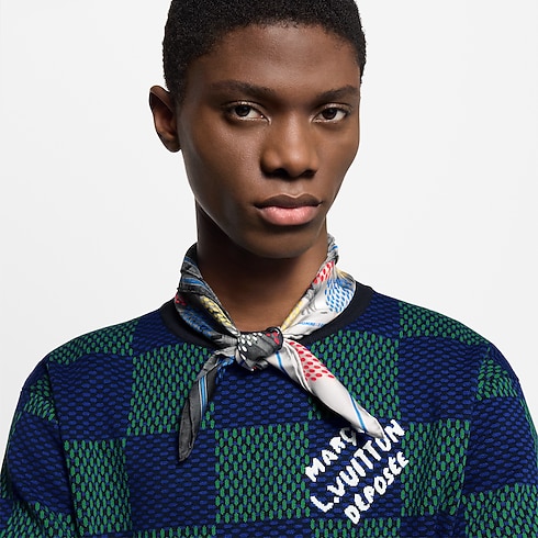 S00 Accessories Silk and Bandanas LV Vers Damier Silk Bandana | Louis Vuitton ® (Product zoom)