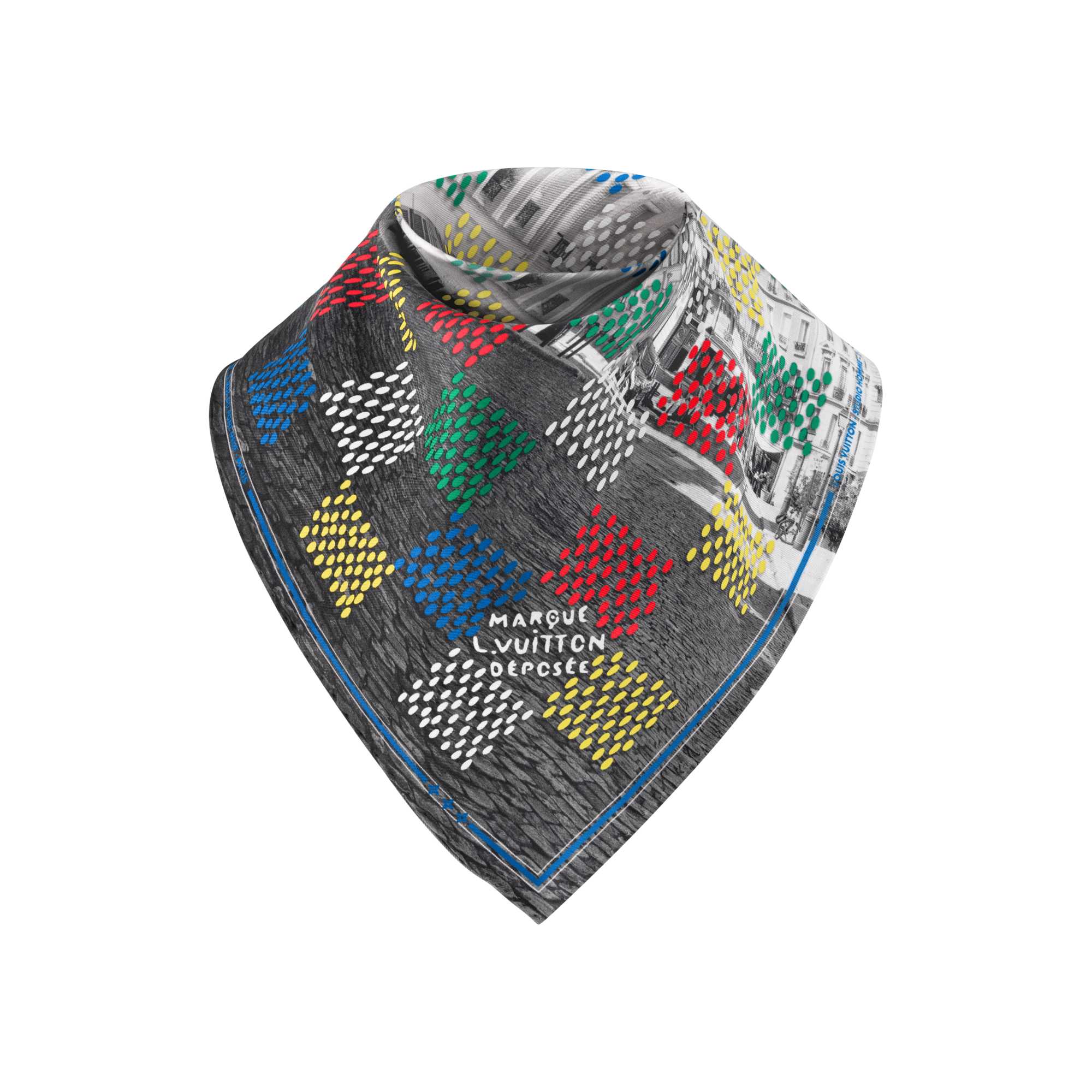 S00 Accessories Silk and Bandanas LV Vers Damier Silk Bandana | Louis Vuitton ® (Product zoom)