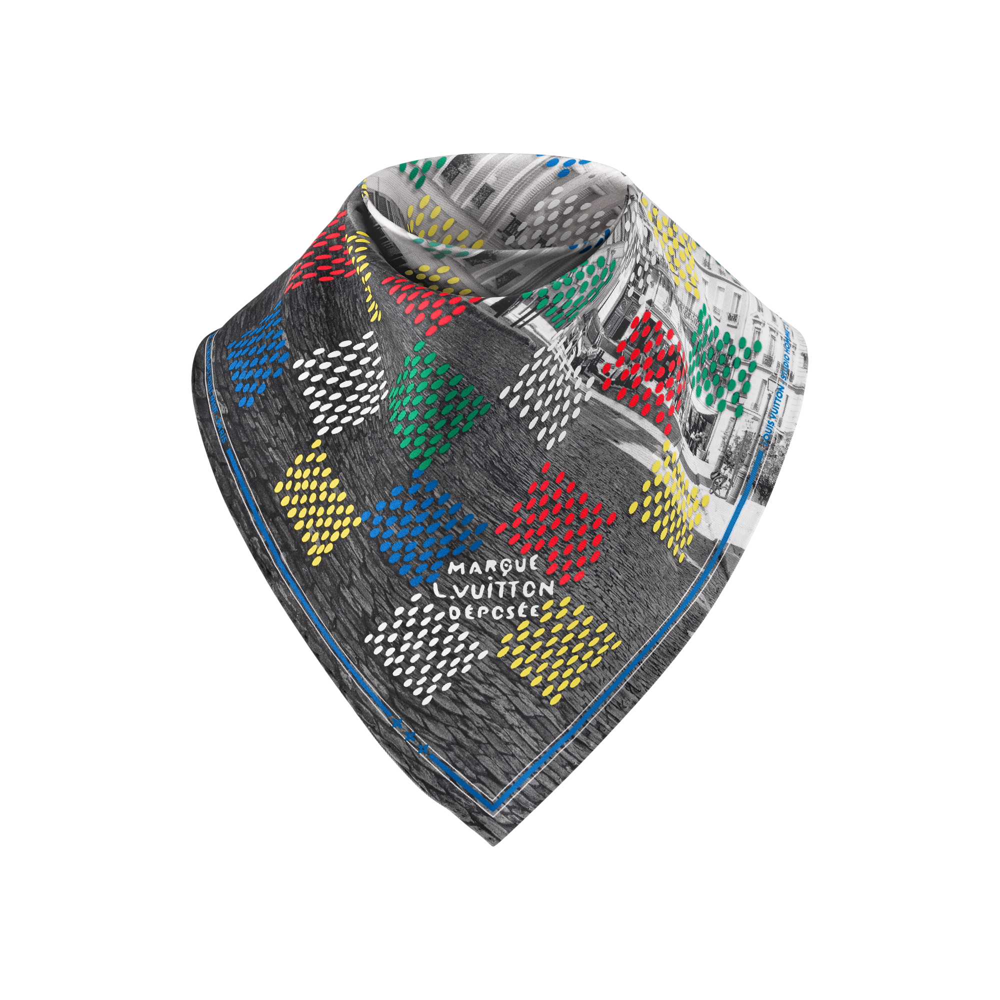 LV Vers Damier Silk Bandana