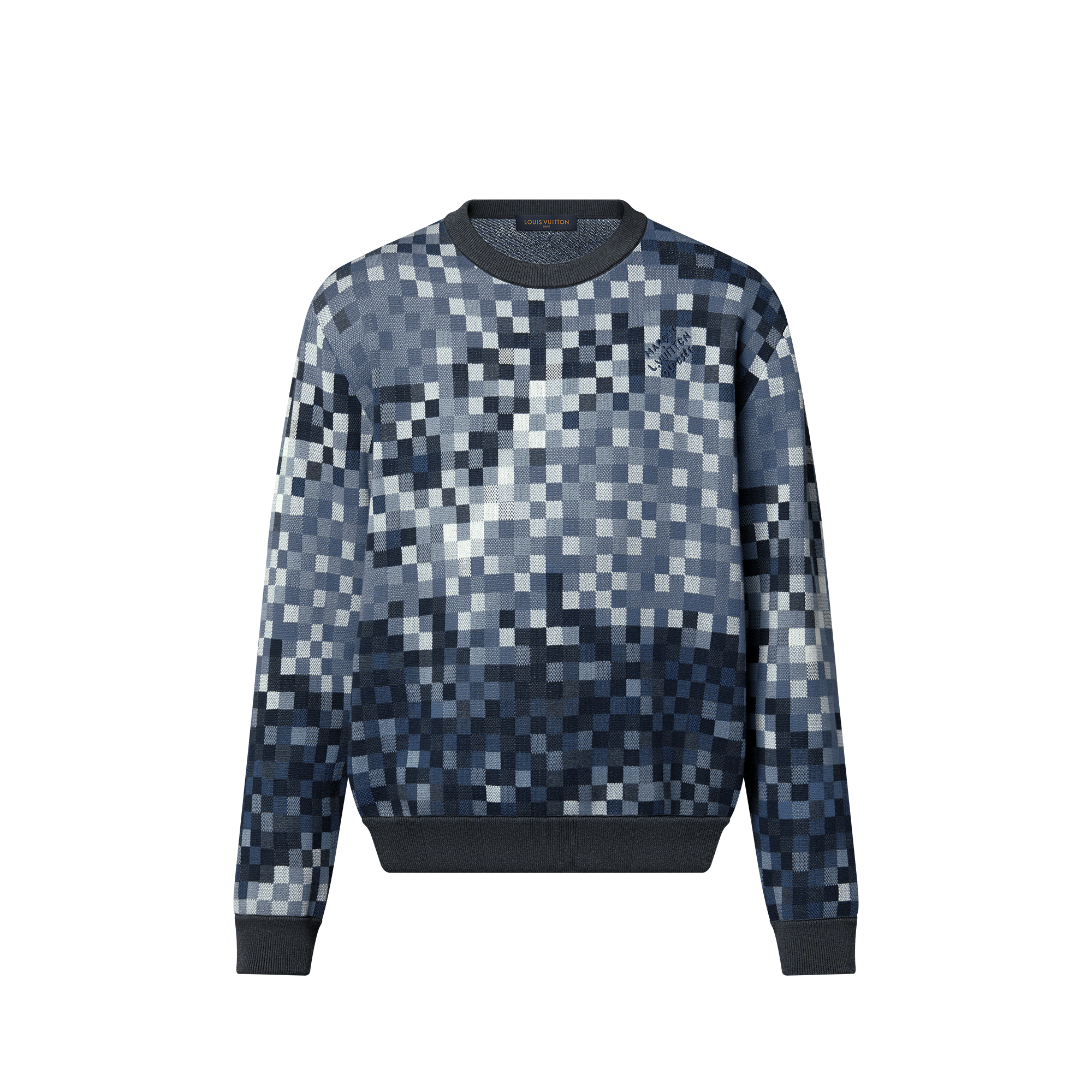  Ready-to-Wear All Ready-to-Wear LV Vers Damoflage Jacquard Pullover | Louis Vuitton ® (Product zoom)