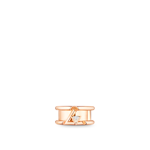 Categories All Fine Jewelry LV Volt One Band Ring, Pink Gold And Diamond | Louis Vuitton ® (Product zoom)