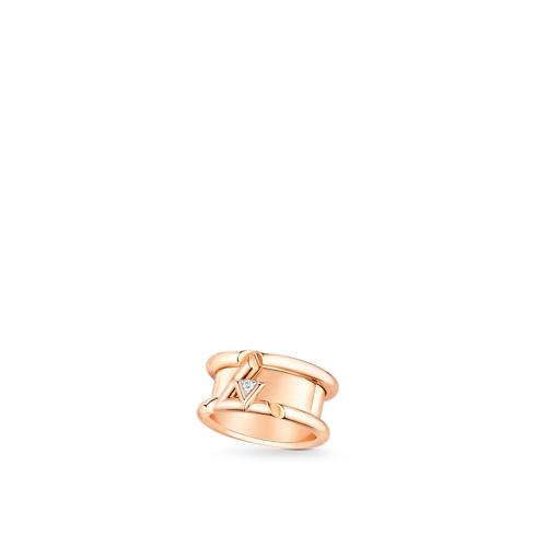 Categories All Fine Jewelry LV Volt One Band Ring, Pink Gold And Diamond | Louis Vuitton ® (Product zoom)