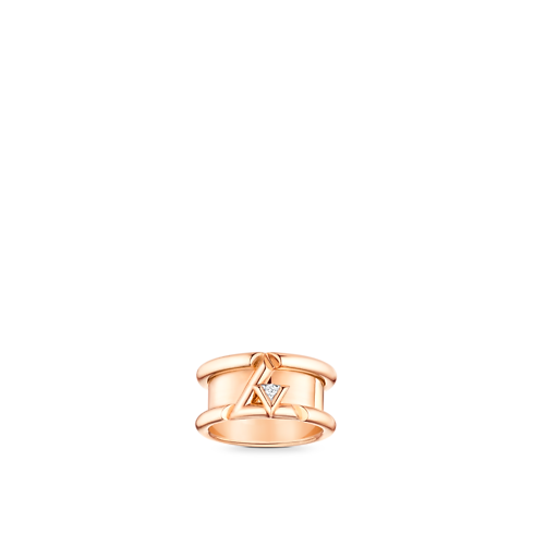 Categories All Fine Jewelry LV Volt One Band Ring, Pink Gold And Diamond | Louis Vuitton ® (Product zoom)