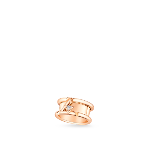 Categories All Fine Jewelry LV Volt One Band Ring, Pink Gold And Diamond | Louis Vuitton ® (Product zoom)