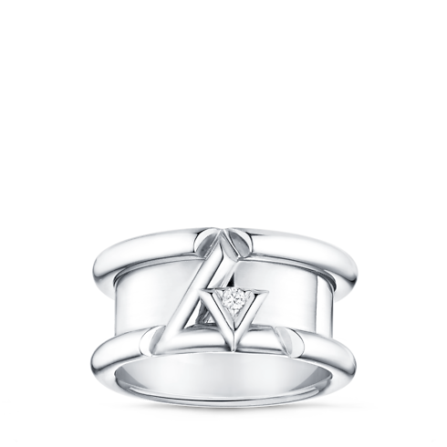 Categories All Fine Jewelry LV Volt One Band Ring, White Gold And Diamond | Louis Vuitton ® (Product zoom)