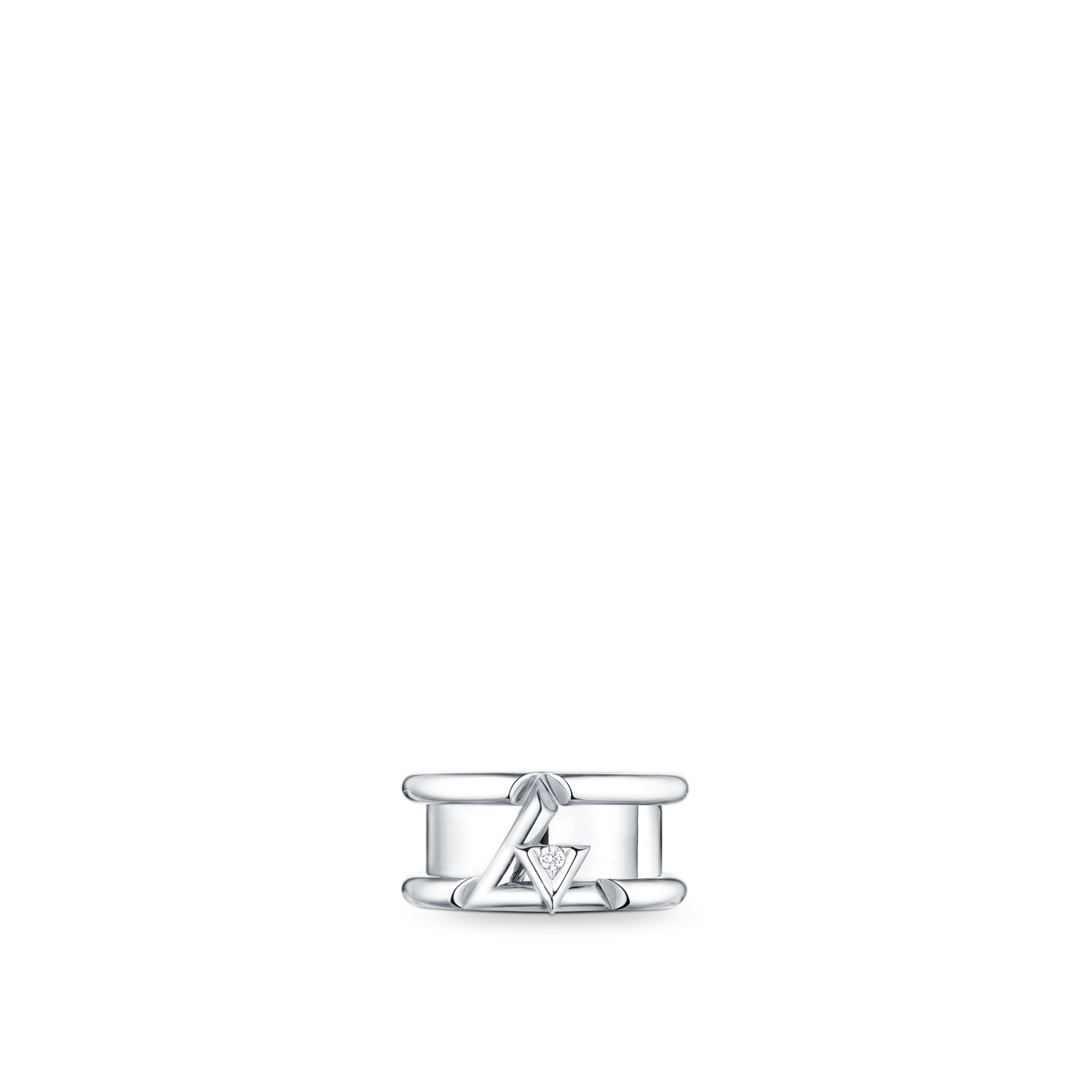  Categories All Fine Jewelry LV Volt One Band Ring, White Gold And Diamond | Louis Vuitton ® (Product zoom)